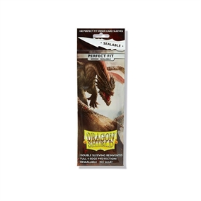 Dragon Shield - Perfect Fit SEALABLE smoked - plastiklommer (100 Standard Sleeves)